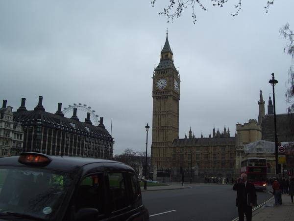 Big Ben and London taxi