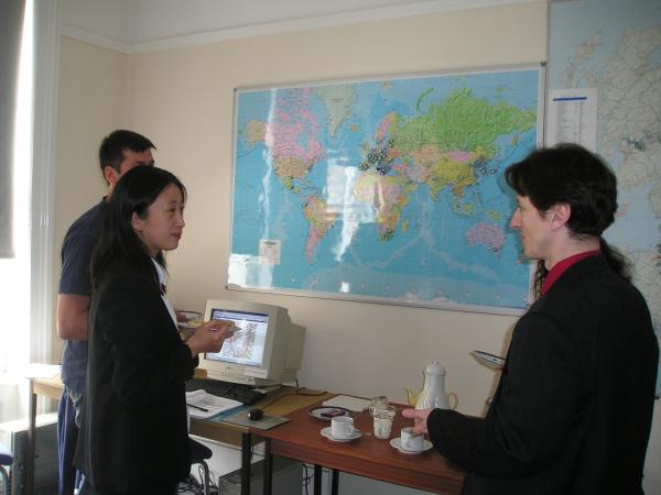 Near the map